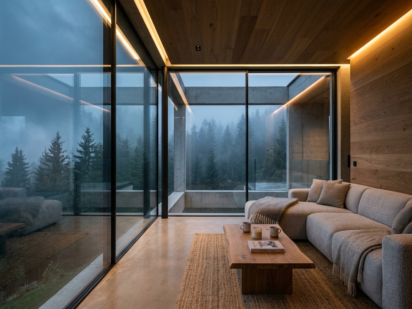 Luxury villa interior master color graded
